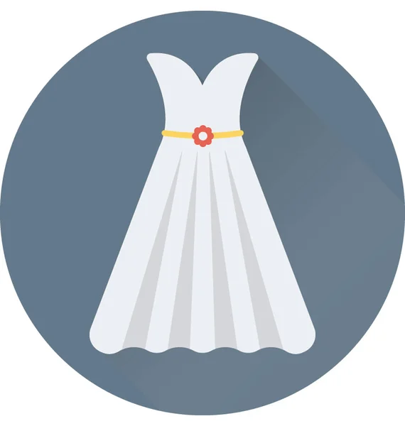 Vestido Novia Vector Icono — Vector de stock