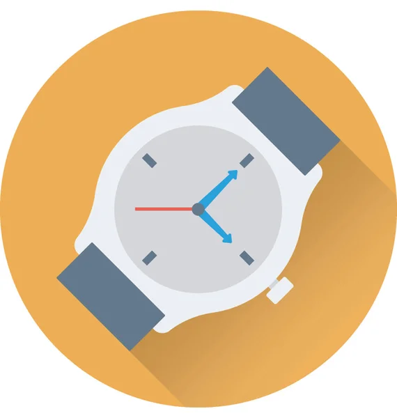 Reloj Pulsera Vector Icono — Vector de stock