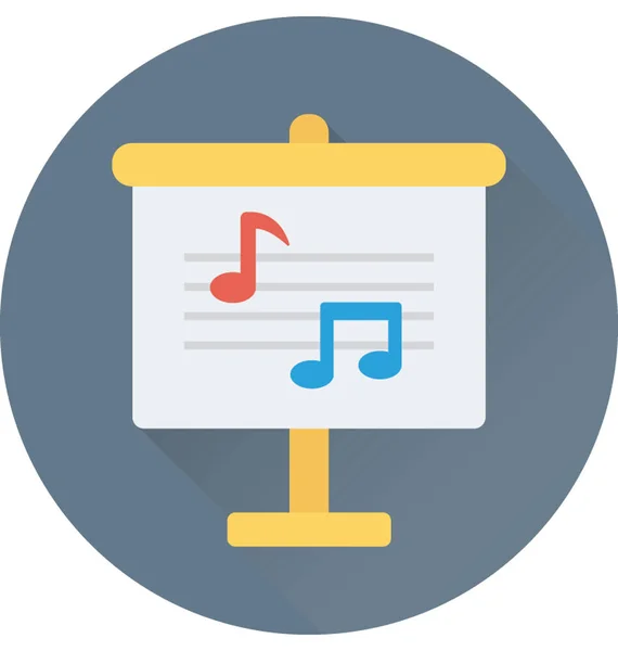 Tablero Música Vector Icono — Vector de stock