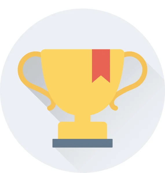 Trophy Flat Vector Icon — Stock Vector