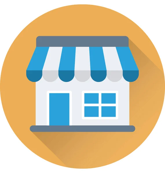 Tienda Icono Vector Plano — Vector de stock