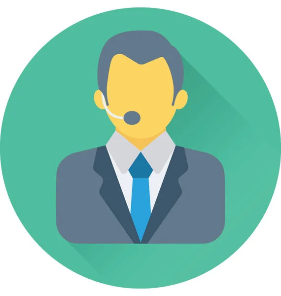 Customer Representative Vector Icon — Stock Vector