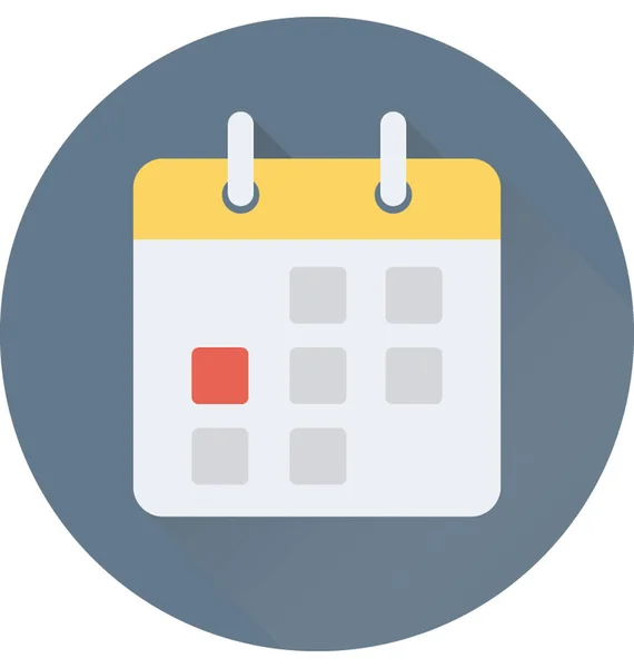Calendario Vector Plano Icono — Vector de stock