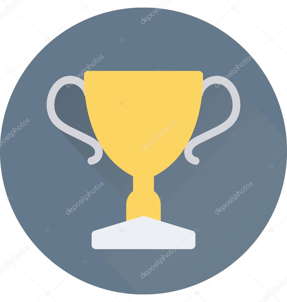 Trophy Flat Vector Icon