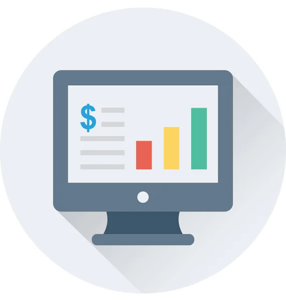 Ícone Vetorial Gráfico Online — Vetor de Stock