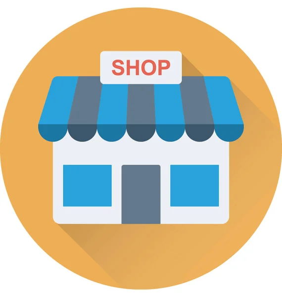 Tienda Icono Vector Plano — Vector de stock