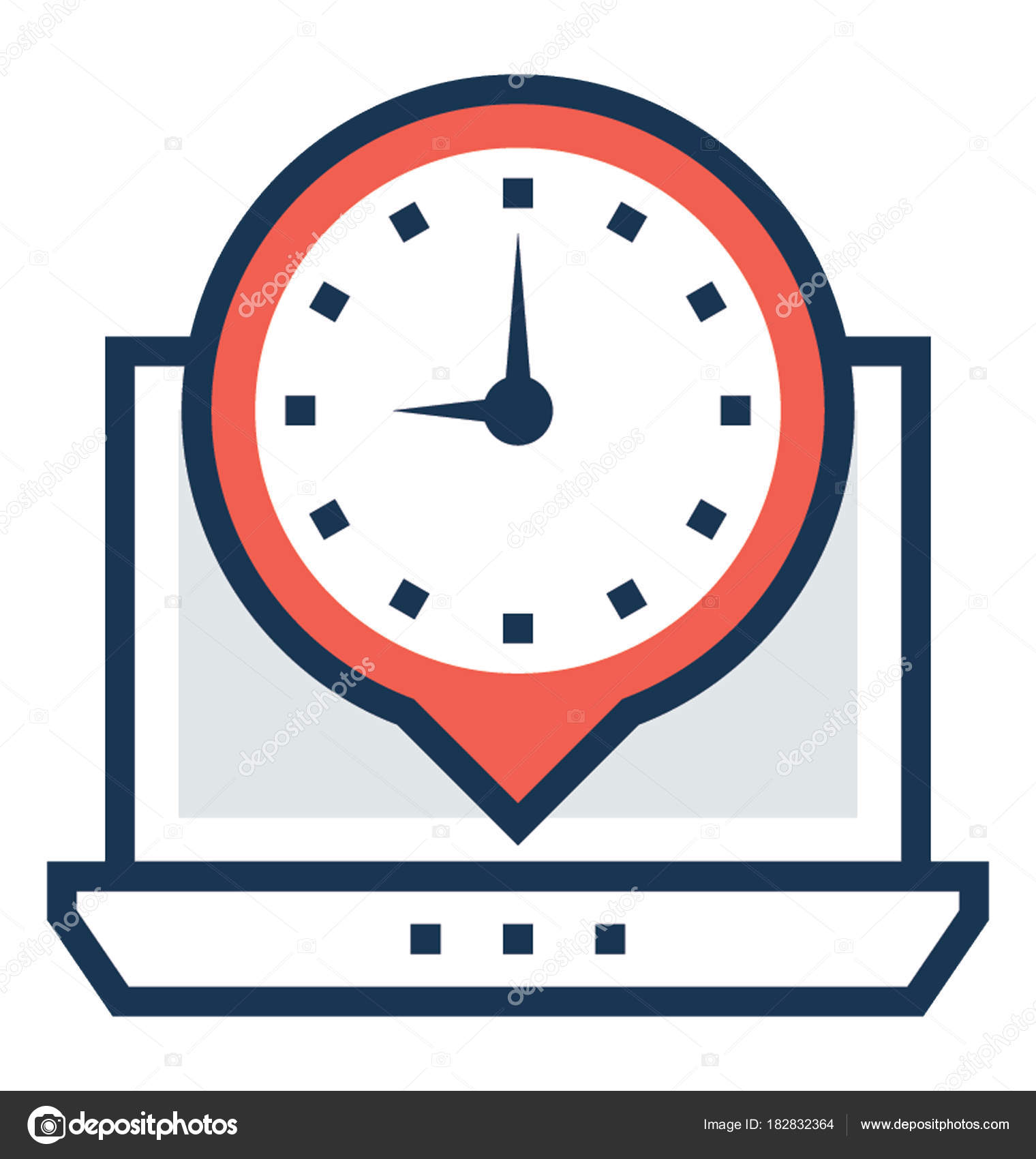 Timezone Flat Vector Icon Stock Vector Image by ©prosymbols #182832364