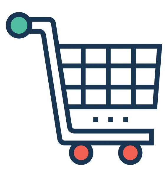Shopping Flache Vektorsymbol — Stockvektor