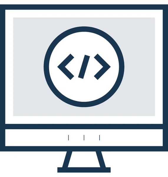 Coding Flat Vector Icon — Stock Vector