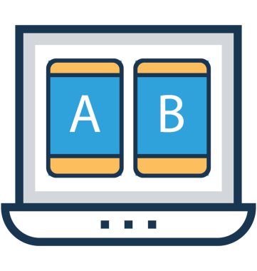 AB test vektör simgesi 