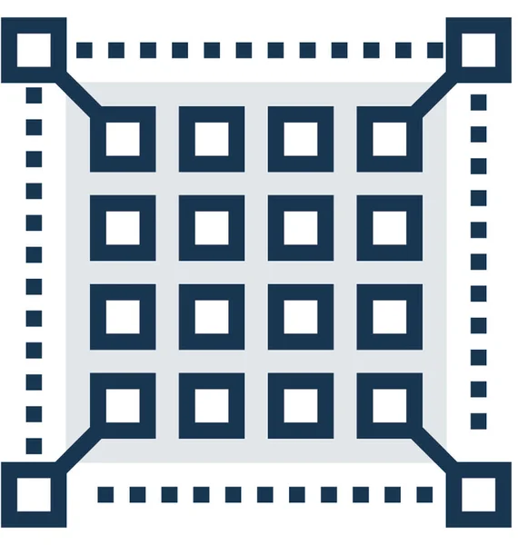 Pixel Grid Vector Icon — Stock Vector