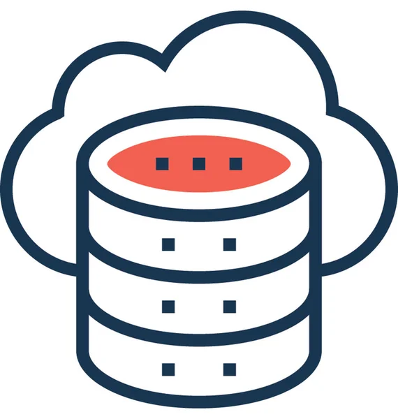 Cloud Datenvektorsymbol — Stockvektor