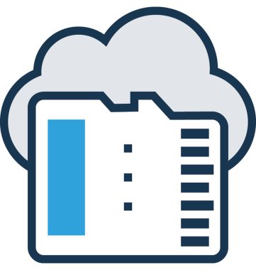 bulut depolama vektörü simgesi