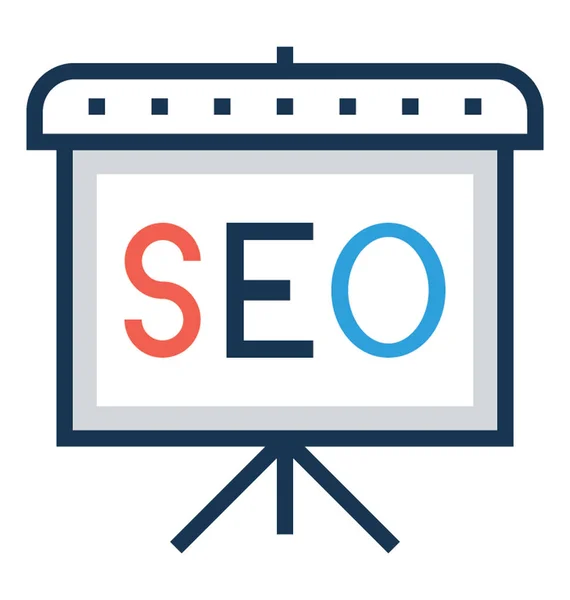 Seo Icono Vector Plano — Vector de stock