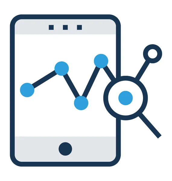 Graph Flat Vector Icon — Stock Vector