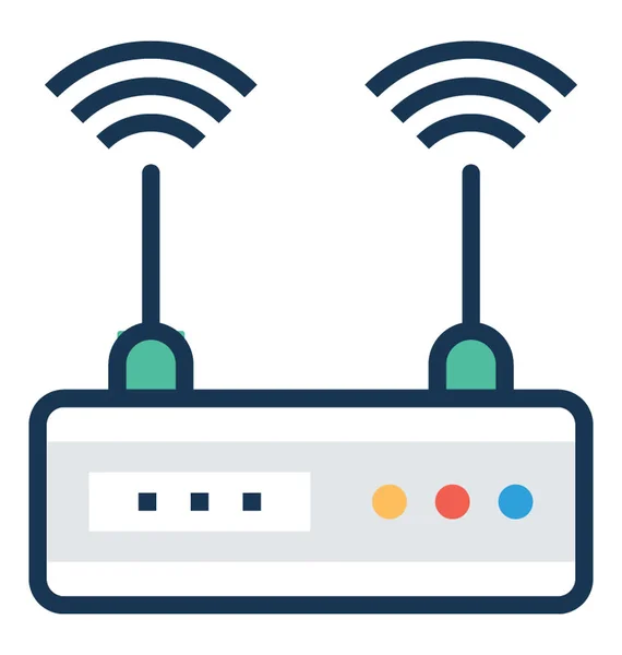 Wifi Icona Vettoriale Linea Piatta — Vettoriale Stock