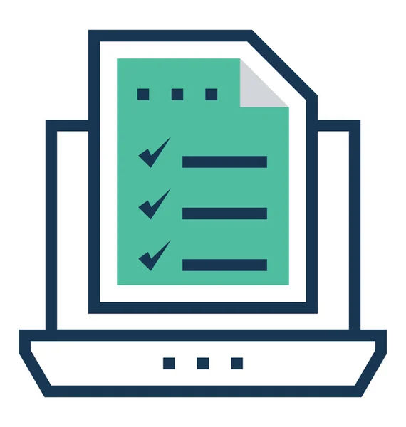 Checklist Flat Vector Icon — Stock Vector