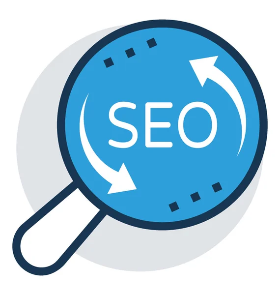 Seo Icono Vector Plano — Vector de stock