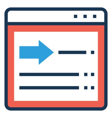 Sayfa başlığı vektör simgesi 