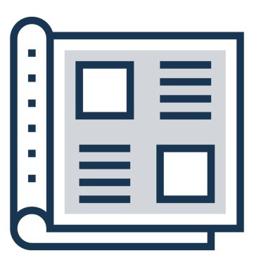 Broşür düz simge vektör 