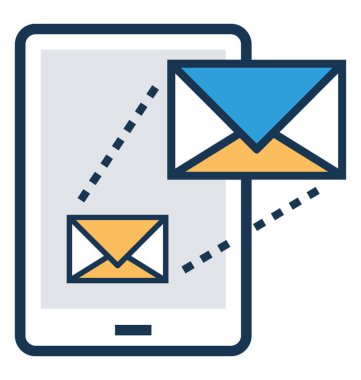 e-posta düz vektör simgesi 