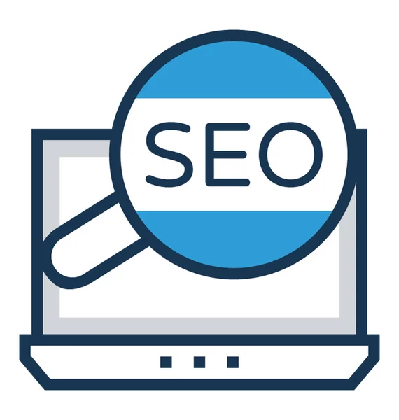 Seo Ícone Vetor Plana —  Vetores de Stock