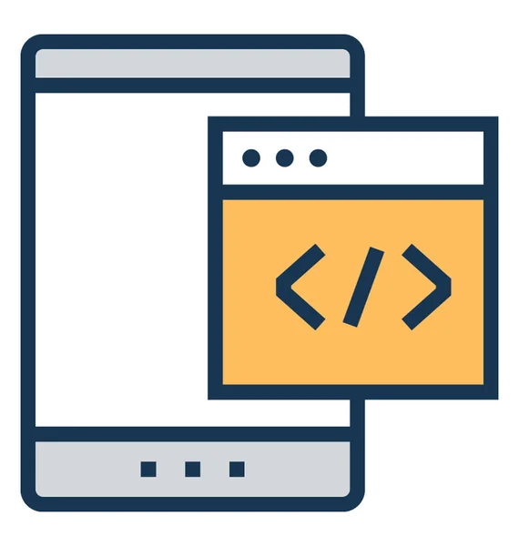 Programmering Platte Vector Icon — Stockvector