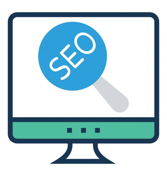 Seo Ícone Vetor Plana —  Vetores de Stock