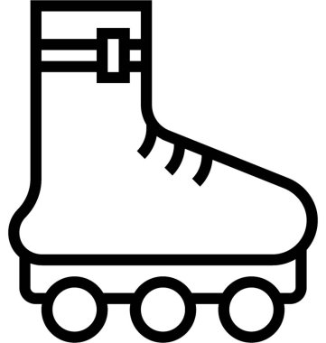 Paten düz çizgi vektör simgesi