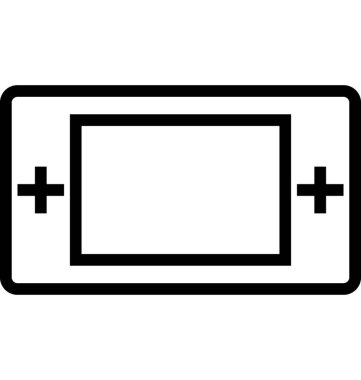 Oyun pedi düz çizgi vektör simgesi