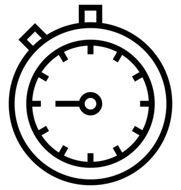 Kronometre düz çizgi vektör simgesi