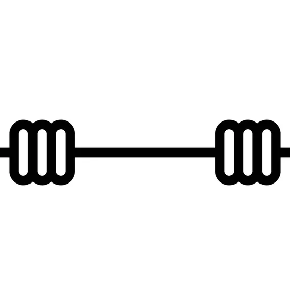 Dumbbell Flat Line Vector Icon — Stock Vector