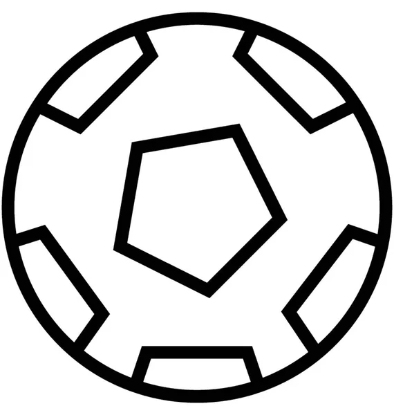 Fútbol Línea Plana Vector Icono — Archivo Imágenes Vectoriales