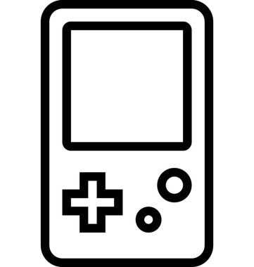 Gameboy düz çizgi vektör simgesi