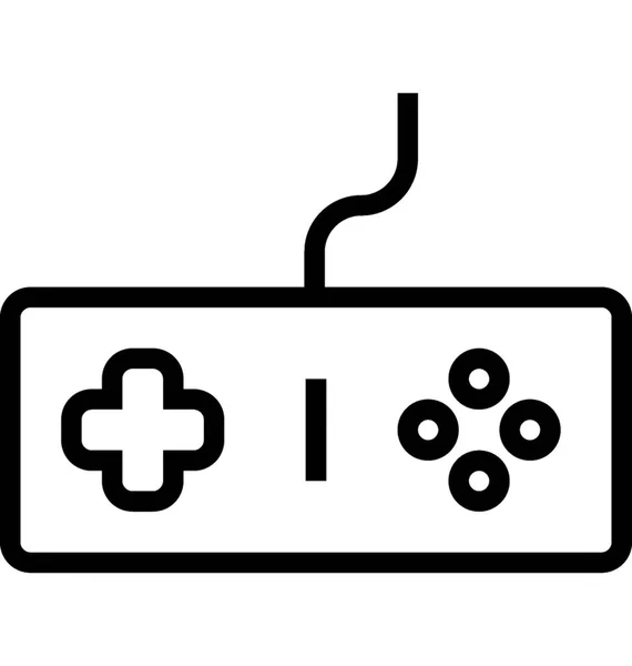 Gamepad Platte Lijn Vector Icon — Stockvector