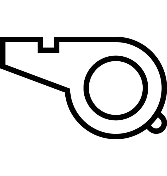 Свисток Рівна Лінія Векторної Icon — стоковий вектор