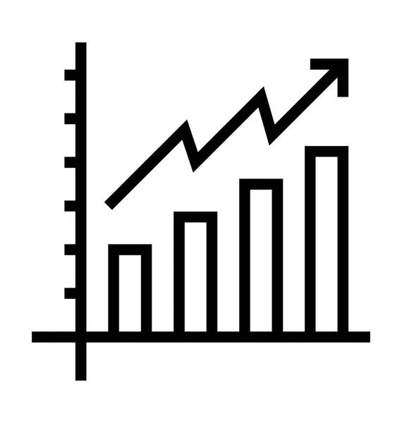 Векторная икона диаграммы роста — стоковый вектор
