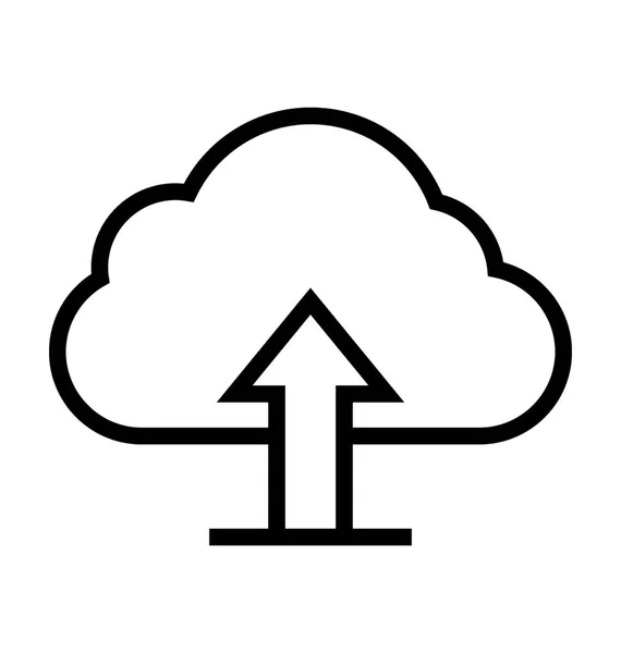Cloud uploaden vector pictogram — Stockvector