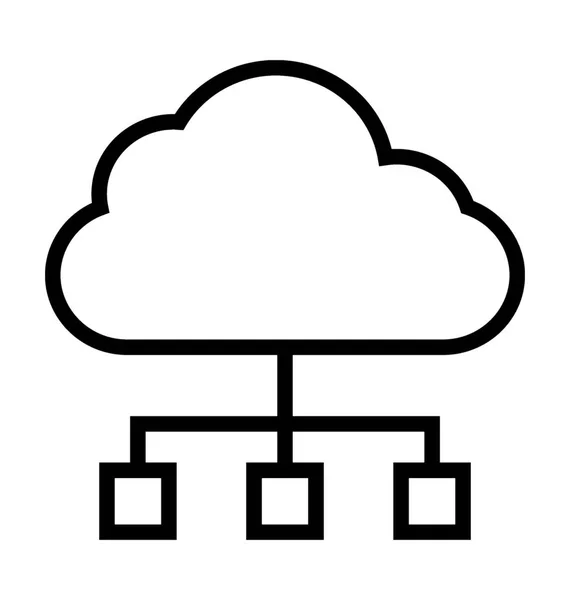 Cloud Sharing Vector Icono — Archivo Imágenes Vectoriales