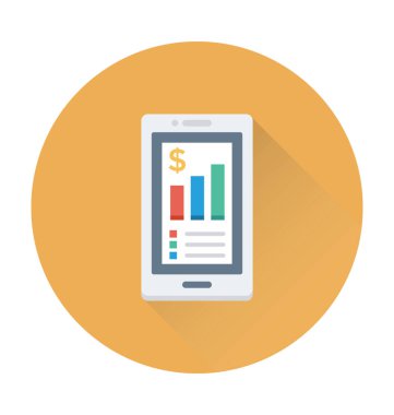 Mobil grafik vektör simgesi