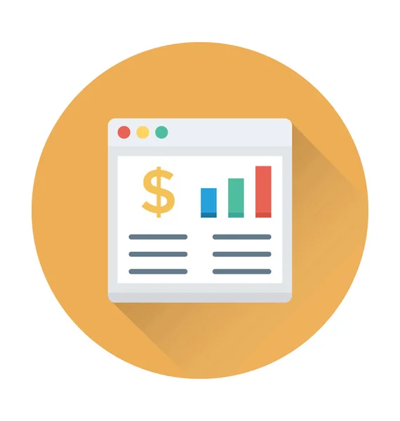 Web Analytics Vector Icono — Vector de stock