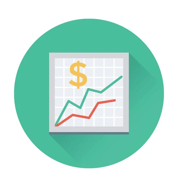 Ícone Vetor Gráfico Negócios — Vetor de Stock