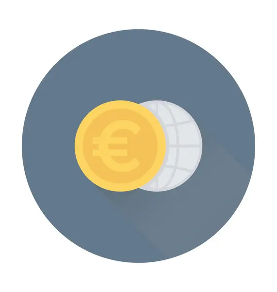 Icône Vectorielle Plate Euro — Image vectorielle