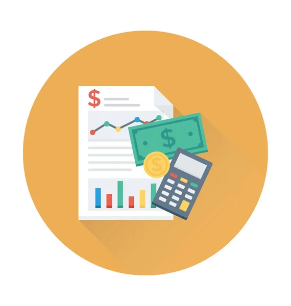 Accounting Flat Vector Icon — Stock Vector