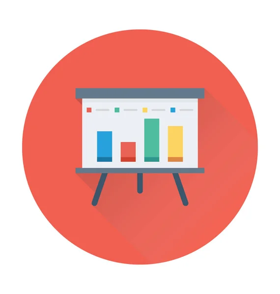 Gráfico Apresentação Vector Ícone —  Vetores de Stock