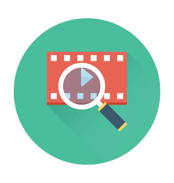 Zoek Video Vector Icon — Stockvector