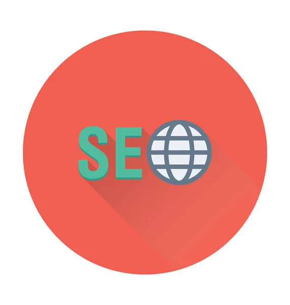 Seo Icono Vector Plano — Vector de stock