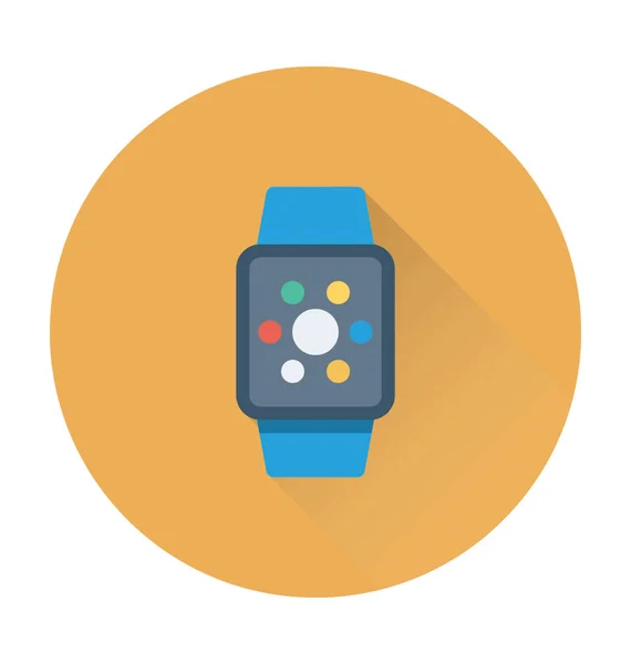 Smartwatch Flat Vector Icon — Stock Vector