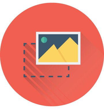 Manzara düz vektör simgesi 