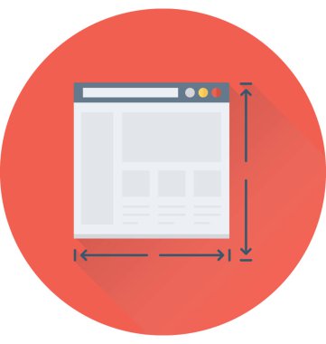 Web sitesi düz vektör simge